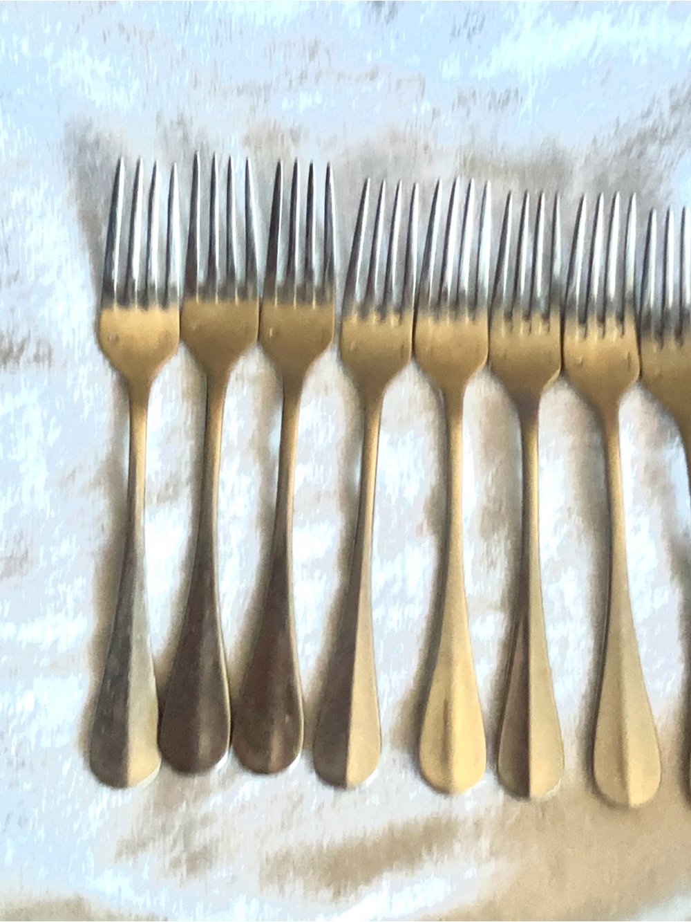 Set of 8 Sant' Andrea 18/10 Stainless Steel Dinner Forks. 7 1/2" length